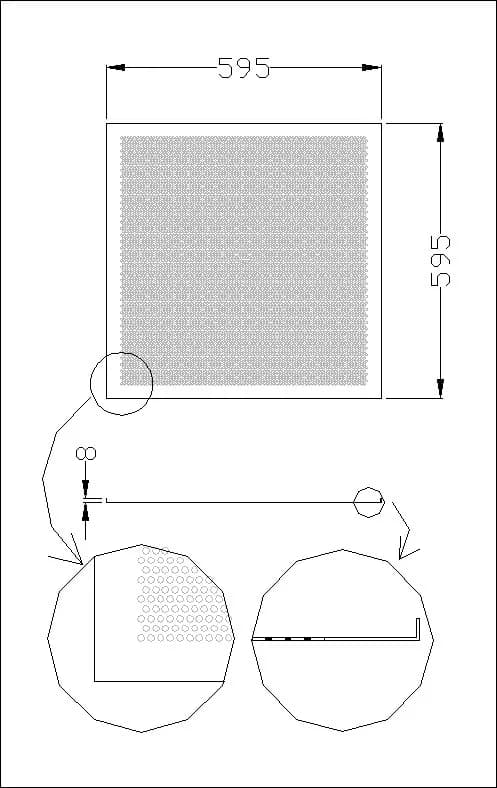 P — perforirani plafonski anemostati